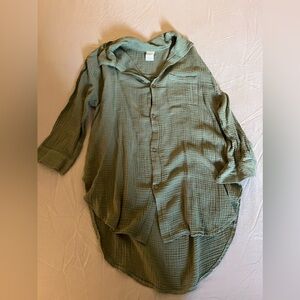 Kona Sol button down shirt coverup